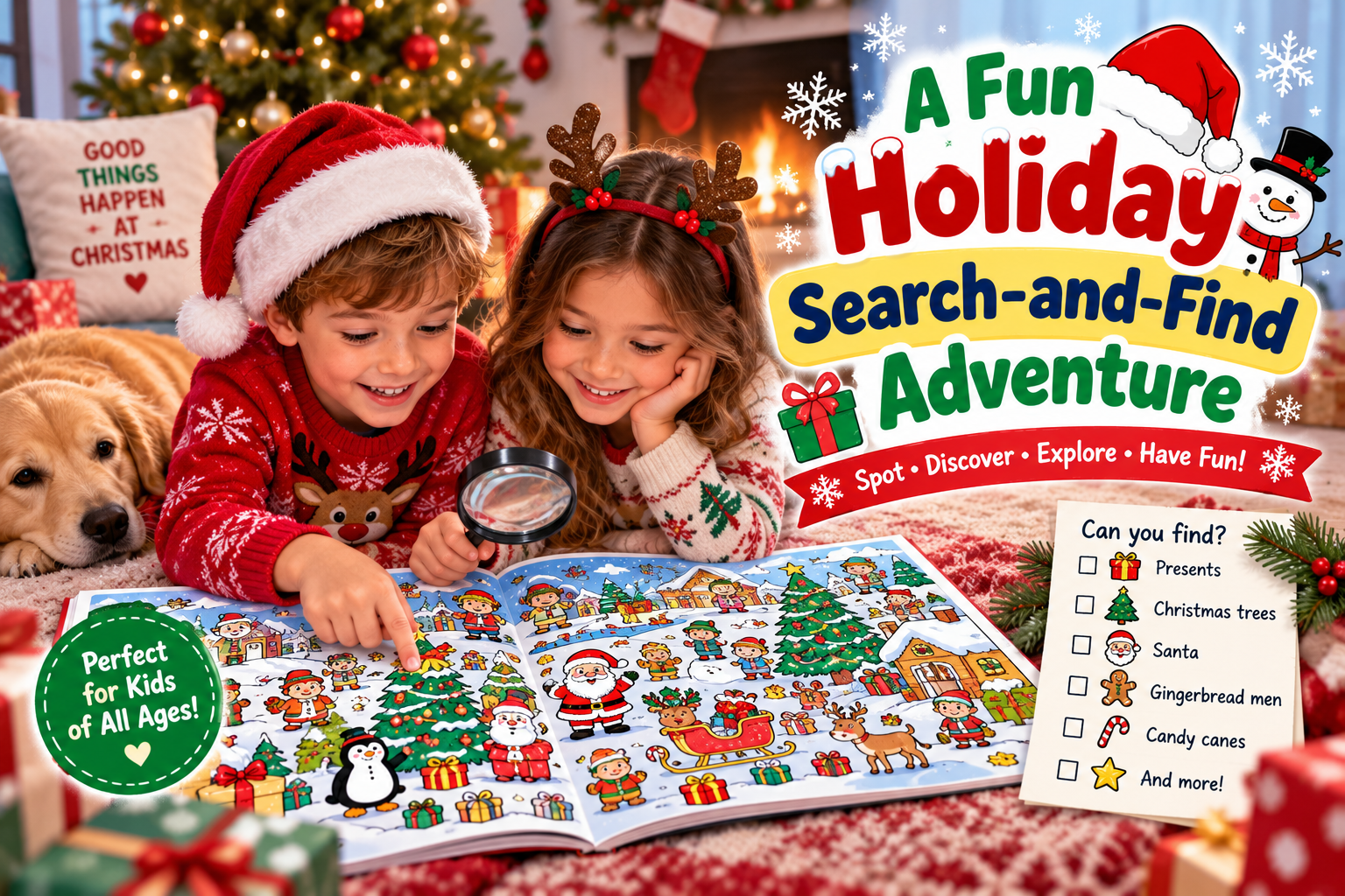 Seasonal Christmas Activities for Kids: A Fun Holiday Search-and-Find Adventure