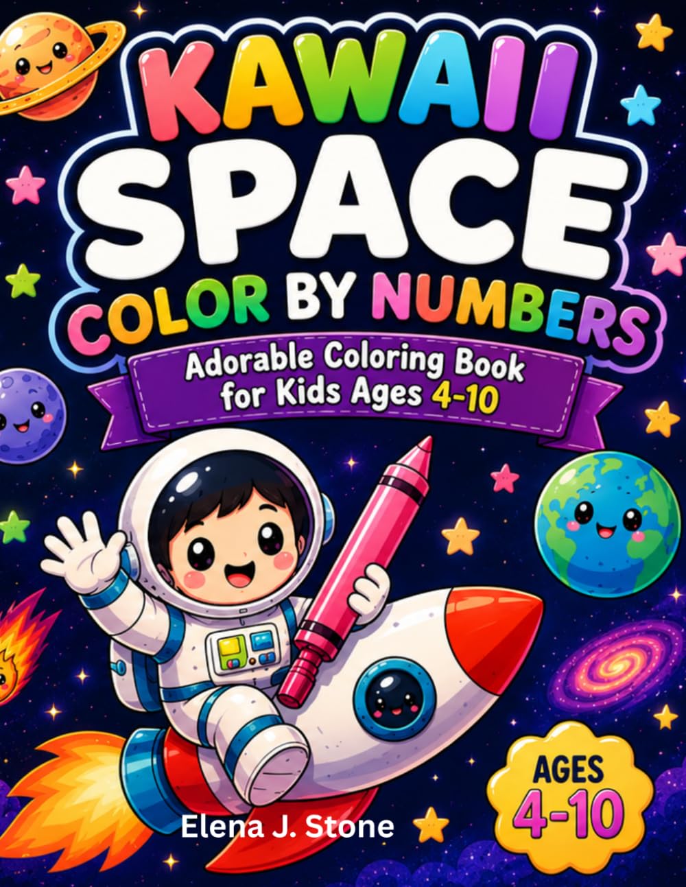 Kawaii Space Color by Numbers